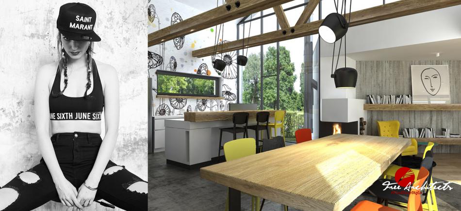 Industriální inspirace módy JINEYLEVEL a  interiéru Free Architects.