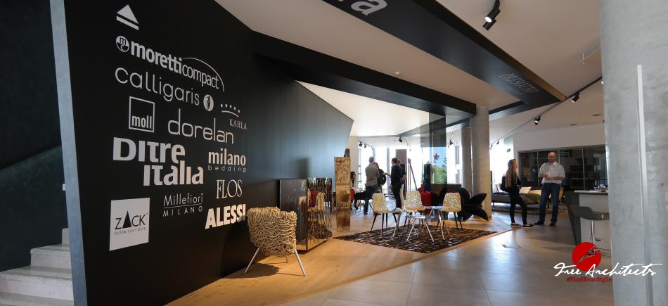 Návrh a realizace interiéru showroomu designového nábytku Decoland Průhonice 2015