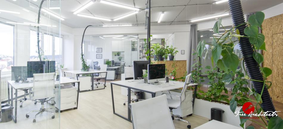 Design interiéru kanceláří Easy Store v Golden Office Praha 2016