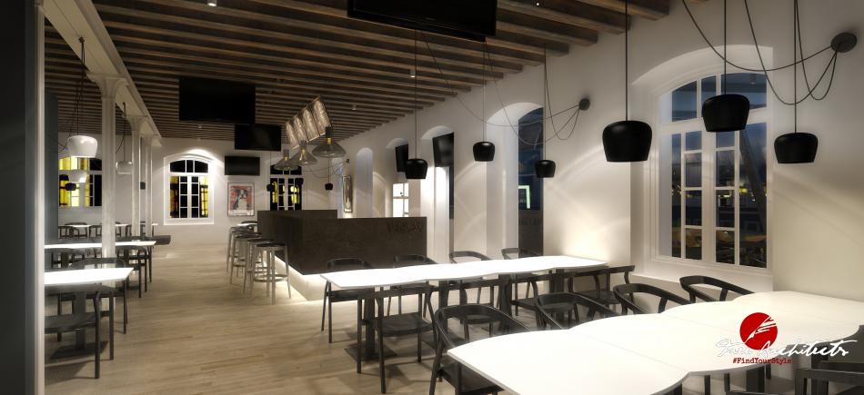 Návrh a rekonstrukce interiéru designové restaurace Václav, areál Škoda Mladá Boleslav 2015