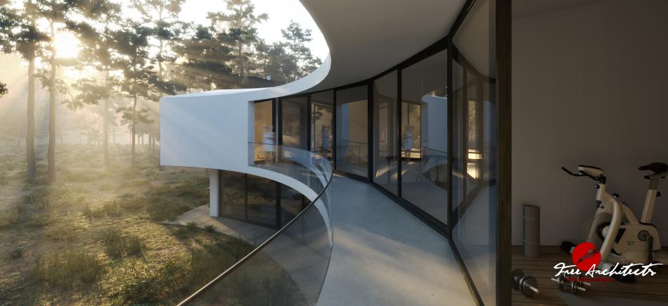 Private house design panoramatic villa architectural design Mollram Austria 2020