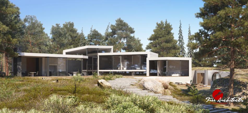 Private house design Villa Cascade Pruhonice 2020-2023